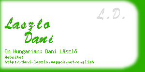 laszlo dani business card