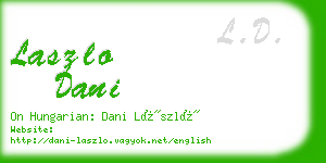 laszlo dani business card